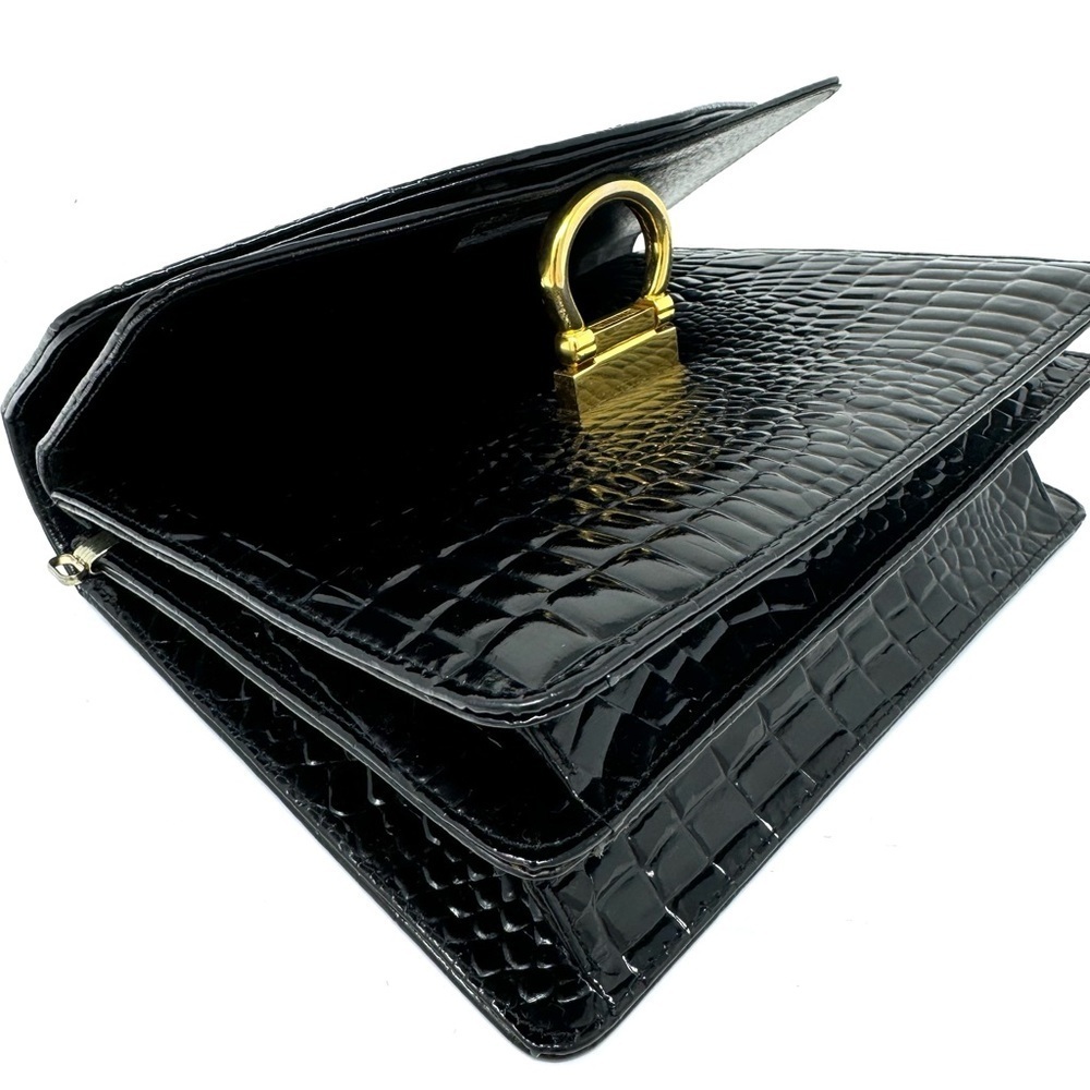 Celine Vintage Black Patent Embossed Crossbody – Extremely Rare, COA Included - Picture 16 of 16